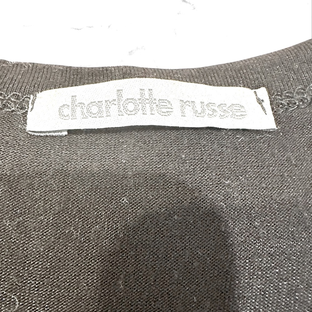 Charlotte Russe EUC Black Tank with Shell and 'BOMB' Print - Picture 4 of 4